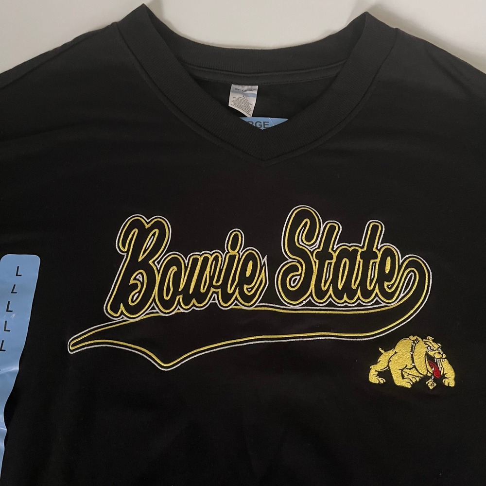 Liv Casual Bowie State Bulldogs NCAA Pullover Sweatshirt Black Womens L NWT